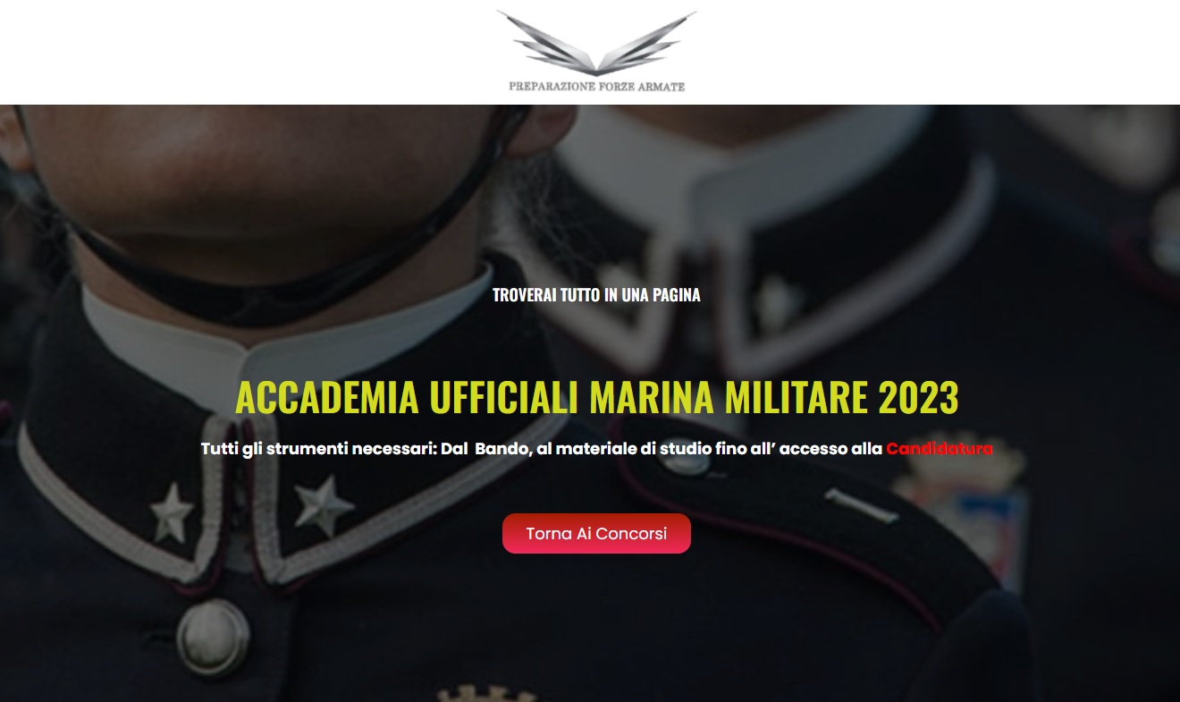 Concorso Accademia Ufficiali Marina Militare Preparazione Forze